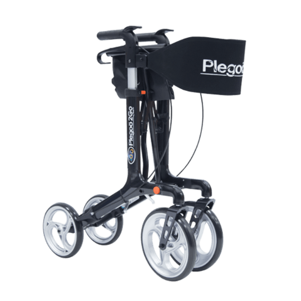 Andadera Rollator Plegable Ruedas Delanteras de 10 pulgadas y Traseras de 8 pulgadas - Vitalefy