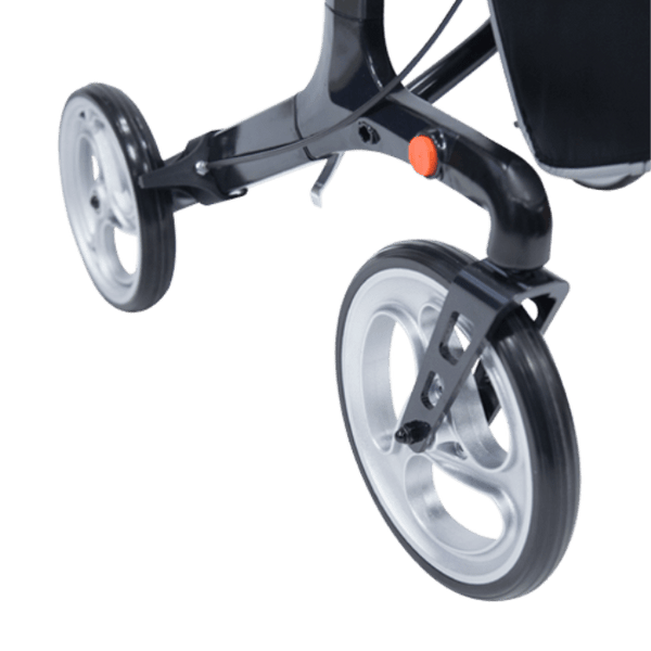 Andadera Rollator Plegable Ruedas Delanteras de 10 pulgadas y Traseras de 8 pulgadas - Vitalefy