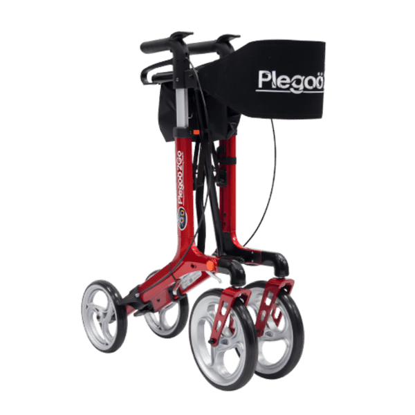 Andadera Rollator Plegable Ruedas Delanteras de 10 pulgadas y Traseras de 8 pulgadas - Vitalefy