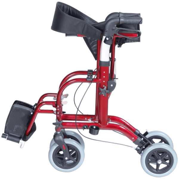 Andadera Rollator Travel de Aluminio con Descansapies, Plegable - Vitalefy