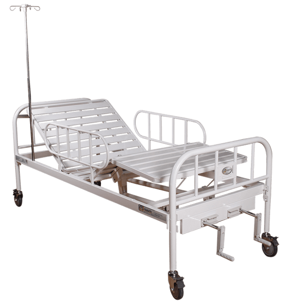 Cama de Hospital Manual Económica Con Barandal y Colchón Incluido - Vitalefy