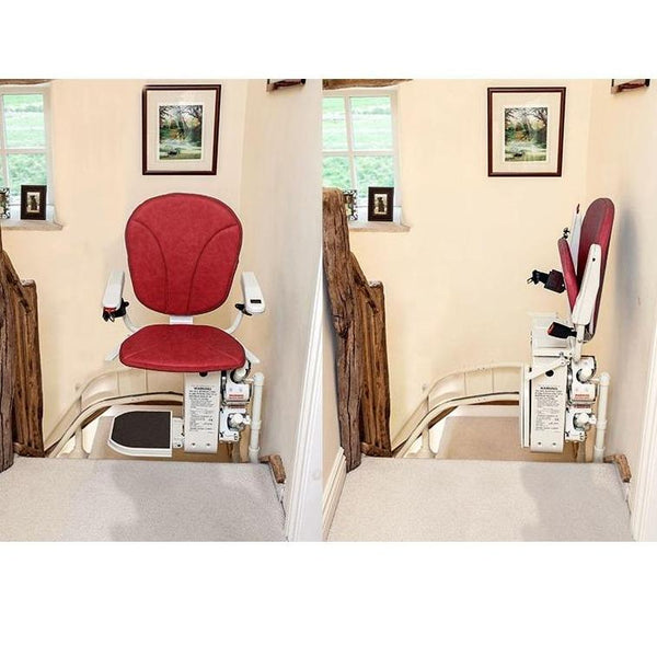 Silla Salvaescalera Electrica Curva Para Subir Escaleras para Personas con Discapacidad o Personas Mayores - Vitalefy