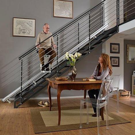 Silla Salvaescalera Electrica Recta Para Subir Escaleras para Personas con Discapacidad o Personas Mayores - Vitalefy