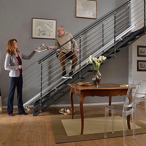 Silla Salvaescalera Electrica Recta Para Subir Escaleras para Personas con Discapacidad o Personas Mayores - Vitalefy