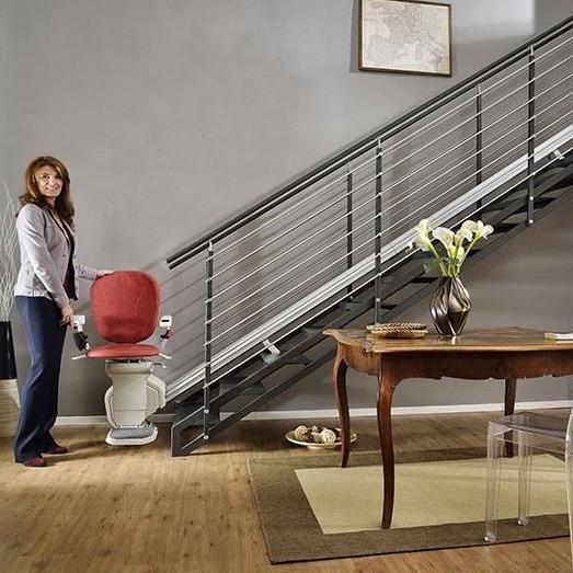 Silla Salvaescalera Electrica Recta Para Subir Escaleras para Personas con Discapacidad o Personas Mayores - Vitalefy