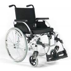 Silla De Ruedas De Acero De 41 Cm Gris Martillado Con Qr Pier. Desm. Bra. Aba. Llanta Del. Rig. Unix - Vitalefy