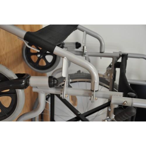 Silla De Ruedas De Acero Esmaltada De 18 Pulg (45.72 Cm) Gris Neumatica Pie Y Bra Demontables 120 Kg - Vitalefy