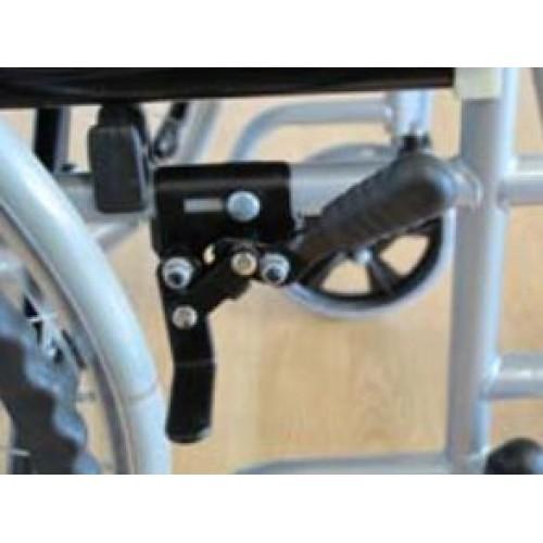 Silla De Ruedas De Aluminio 50 Cm Gris Neumatica Y Brazos Fijos R.D. 8 Pulg R.T. 24 Pulg - Vitalefy