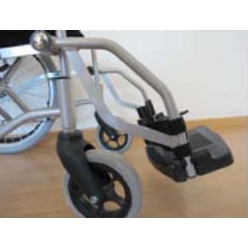 Silla De Ruedas De Aluminio Economica 44 Cm Gris Neumatica Y Brazos Fijos R.D. 6 Pulg R.T. 22 Pulg - Vitalefy