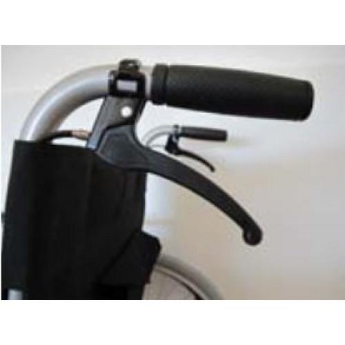 Silla De Ruedas De Aluminio Economica 44 Cm Gris Neumatica Y Brazos Fijos R.D. 6 Pulg R.T. 22 Pulg - Vitalefy