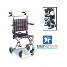 Silla De Ruedas Tipo Traslado De Acero Tapiceria De Tela Pesa 10 Kg Soporta 115 Kg - Vitalefy